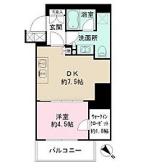 ザ・パークワンズ渋谷本町　1210号室　間取り