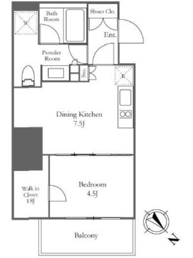 ザ・パークワンズ渋谷本町　507号室　間取り