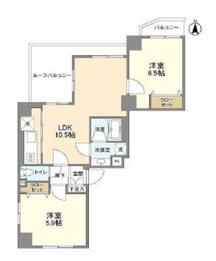 リテラス中目黒　402号室　間取り