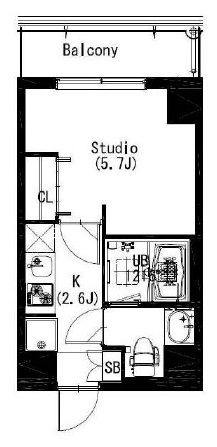 エスティメゾン戸越　414号室　間取り
