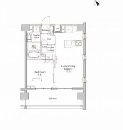 プラウドフラット戸越公園　507号室　間取り