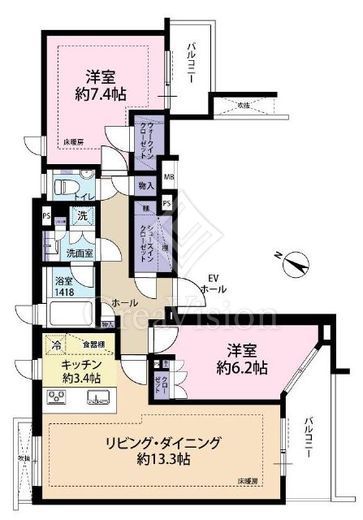 ロイヤルシーズン白金台　403号室　間取り
