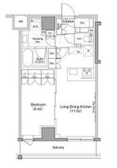 ザ・パークハビオ早稲田　406号室　間取り