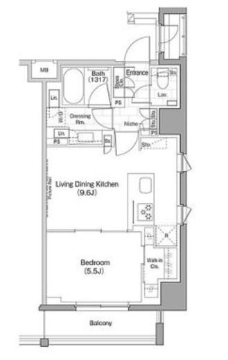 ザ・パークハビオ早稲田　413号室　間取り