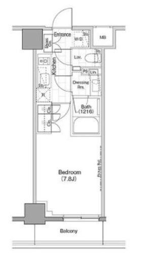ザ・パークハビオ早稲田　703号室　間取り