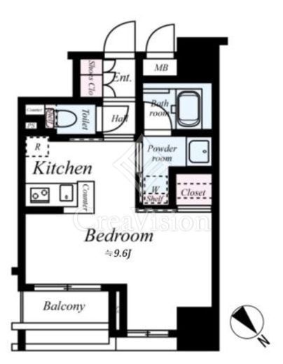 クレイシア日本橋水天宮前　904号室　間取り