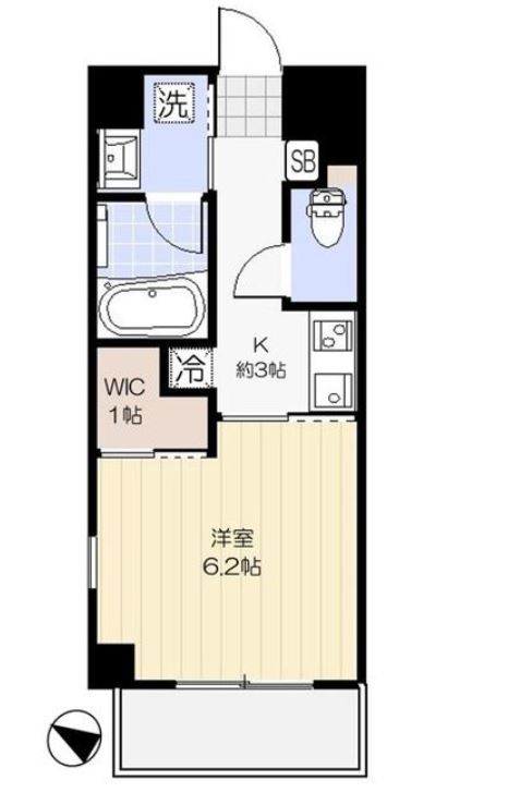 タン・ラベニール北新宿　106号室　間取り