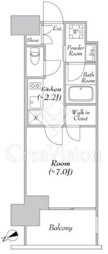 カナルフロント芝浦　408号室　間取り