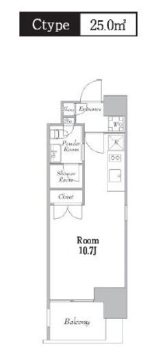 カナルフロント芝浦　409号室　間取り