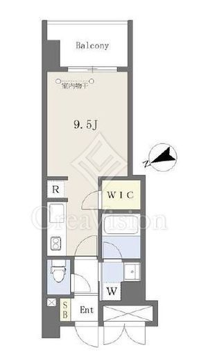 グランドプレシア芝浦　802号室　間取り
