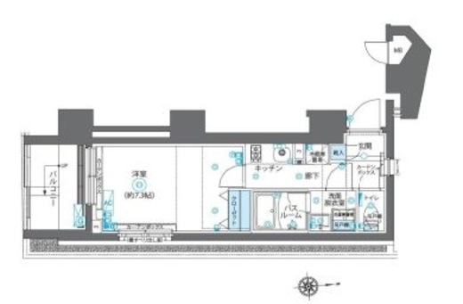 ZOOM新宿下落合　101号室　間取り