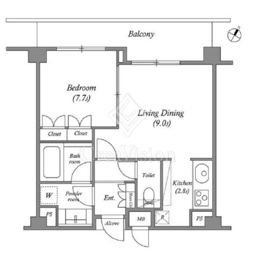 プラチナコート広尾　309号室　間取り