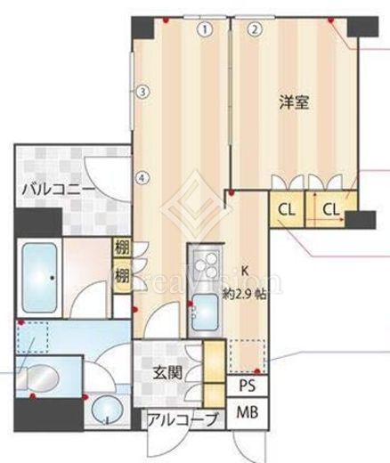 プラチナコート広尾　402号室　間取り