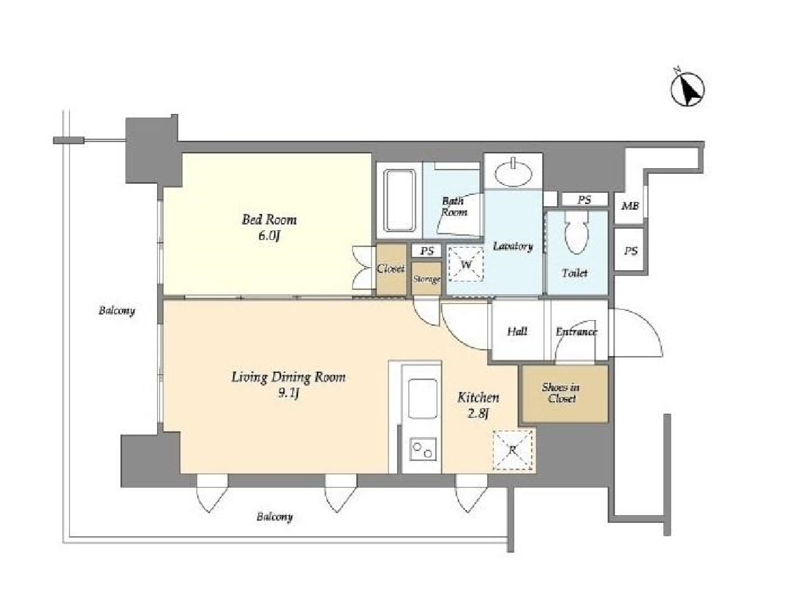 JP noie 三田　701号室　間取り