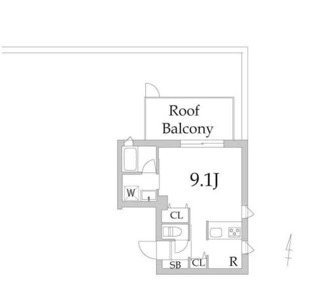 グランデュオ都立大学　403号室　間取り