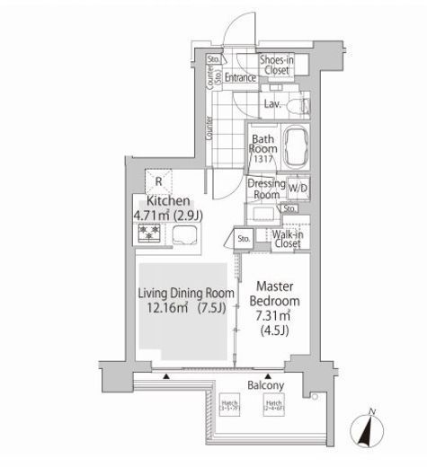 パークフラッツ渋谷神山町　504号室　間取り