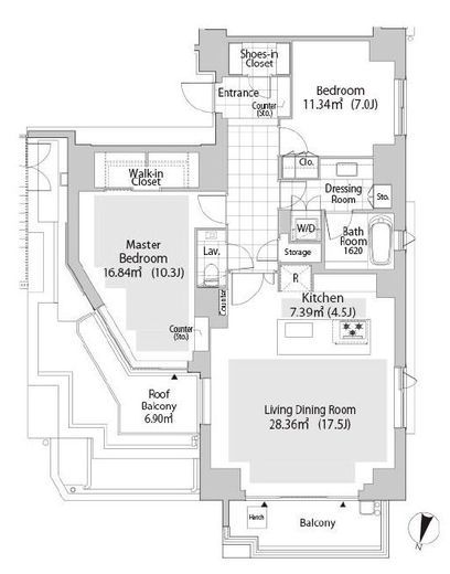 パークフラッツ渋谷神山町　901号室　間取り