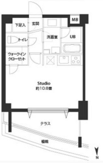 カスタリア自由が丘　206号室　間取り