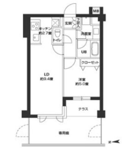 カスタリア自由が丘　212号室　間取り