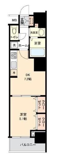 ガリシア笹塚　1101号室　間取り