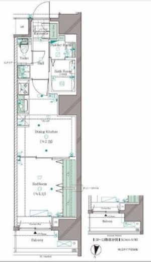 ガリシア笹塚　801号室　間取り