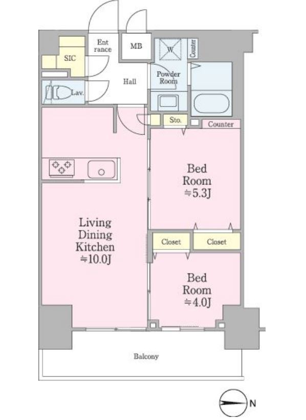 クロスレジデンス飯田橋　1207号室　間取り