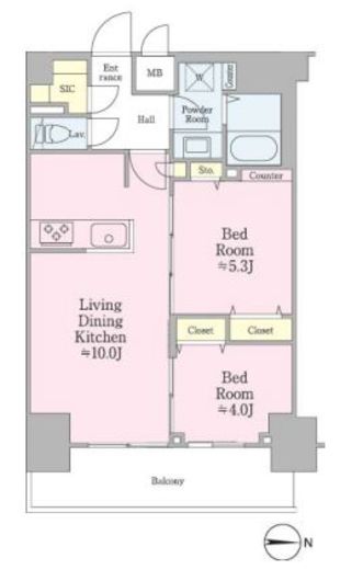 クロスレジデンス飯田橋　1107号室　間取り