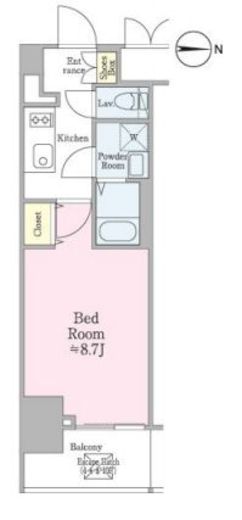 クロスレジデンス飯田橋　314号室　間取り