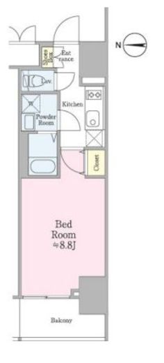 クロスレジデンス飯田橋　601号室　間取り