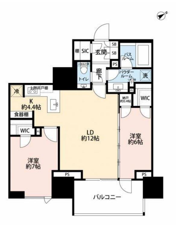 グランドヒルズ恵比寿（旧：シティタワー恵比寿）　310号室　間取り