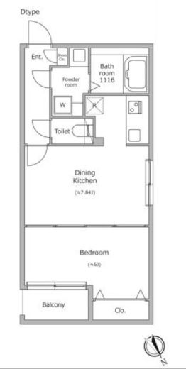 ラクラス四谷三丁目　206号室　間取り