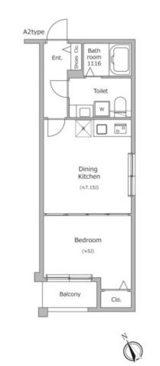 ラクラス四谷三丁目　403号室　間取り