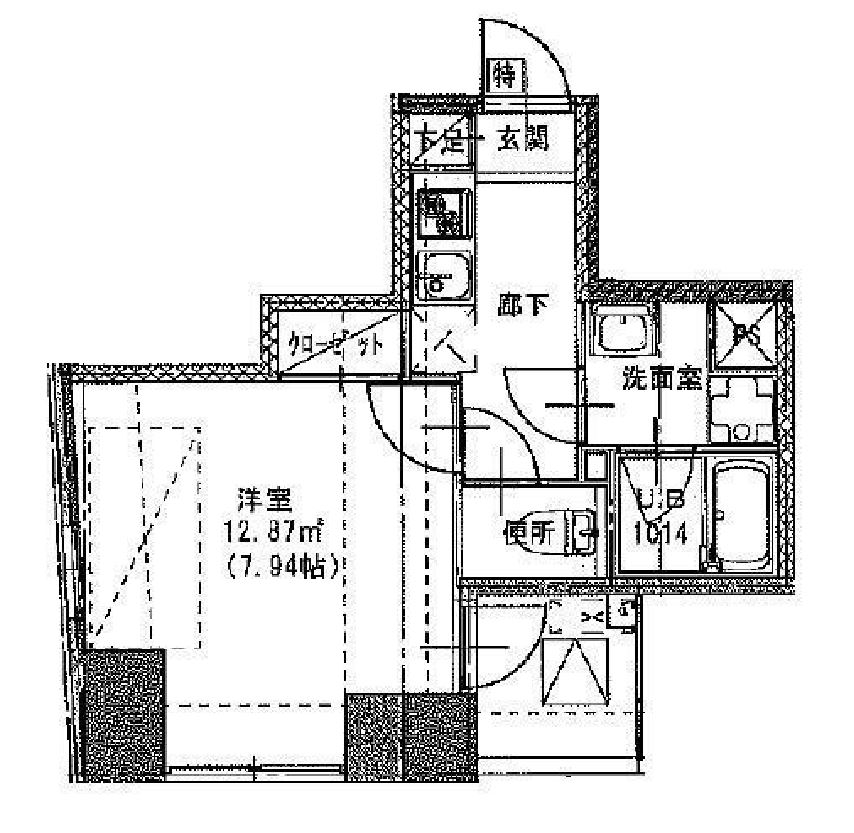 エスレジデンス日本橋浜町　302号室　間取り
