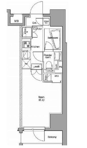 プレミアムキューブ品川戸越DEUX　204号室　間取り