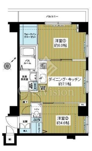 ZOOM東銀座　304号室　間取り