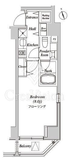 カーサスプレンディッド虎ノ門　1203号室　間取り
