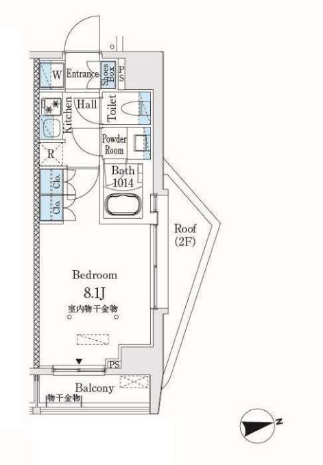 市谷仲之町ビューアパートメント　906号室　間取り
