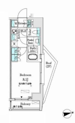 市谷仲之町ビューアパートメント　406号室　間取り