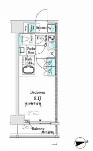 市谷仲之町ビューアパートメント　905号室　間取り