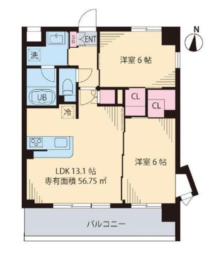 ユンパーク木場　403号室　間取り