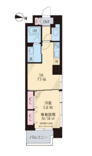 ユンパーク木場　607号室　間取り