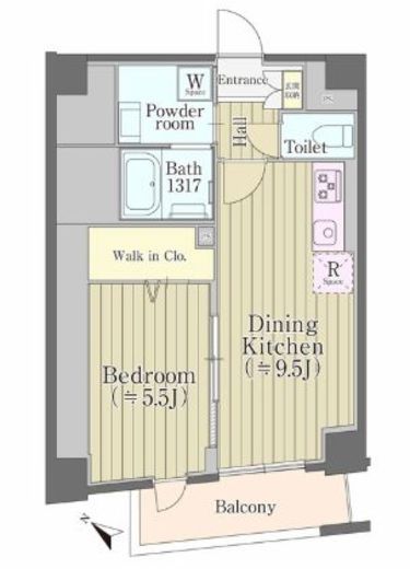 レジデンス西早稲田　602号室　間取り