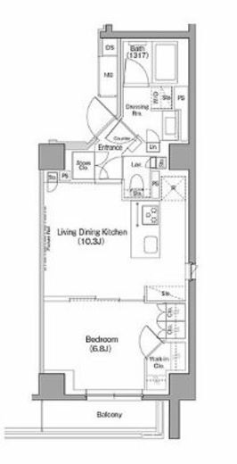 ザ・パークハビオ目黒フォート　203号室　間取り