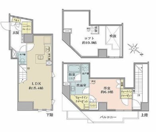 ザ・パークハビオ目黒フォート　504号室　間取り