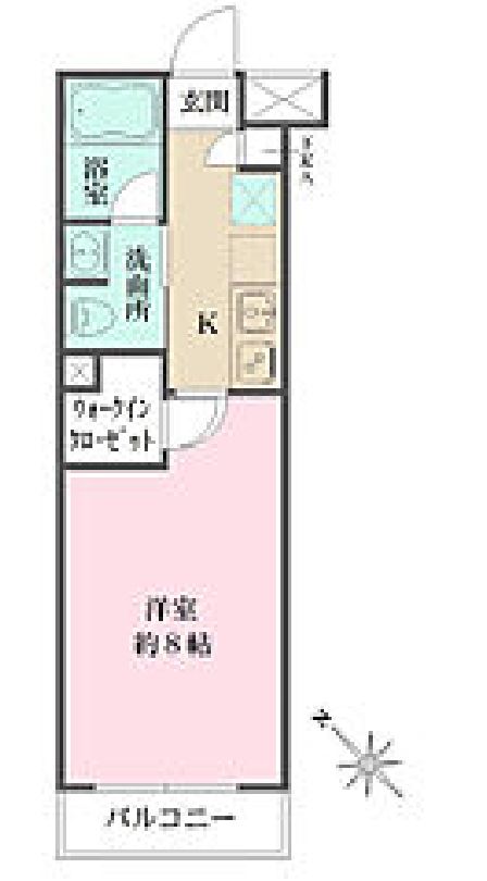 ベルフェリーク西小山(旧エルスタンザ西小山)　308号室　間取り