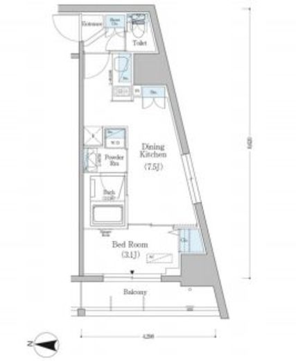 アーバネックス南品川　1206号室　間取り