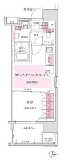 ディームス木場　206号室　間取り