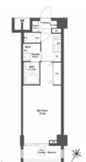 ディームス目黒行人坂　209号室　間取り