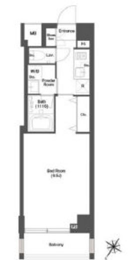 ディームス目黒行人坂　305号室　間取り