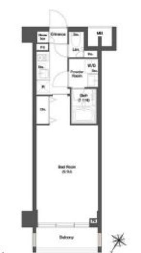 ディームス目黒行人坂　407号室　間取り